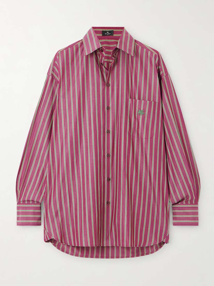 Etro Striped Cotton-poplin Shirt