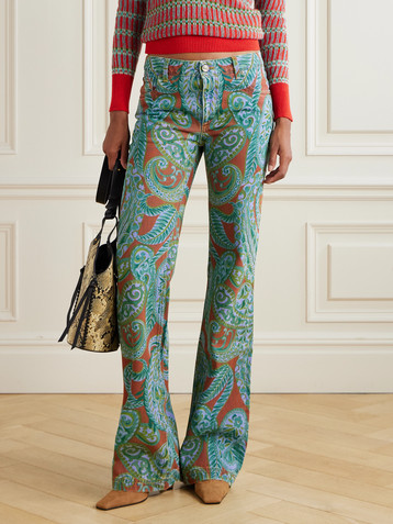 Etro Paisley-print flared jeans