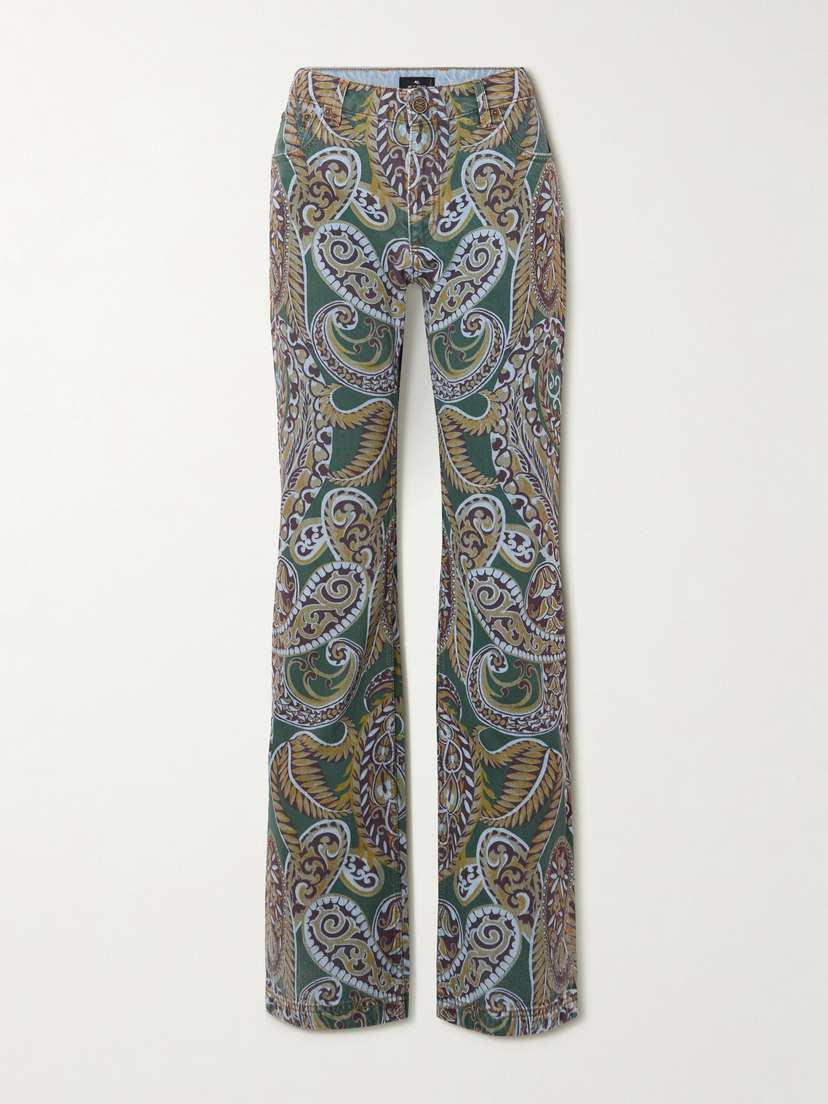 Etro Paisley-print Flared Jeans