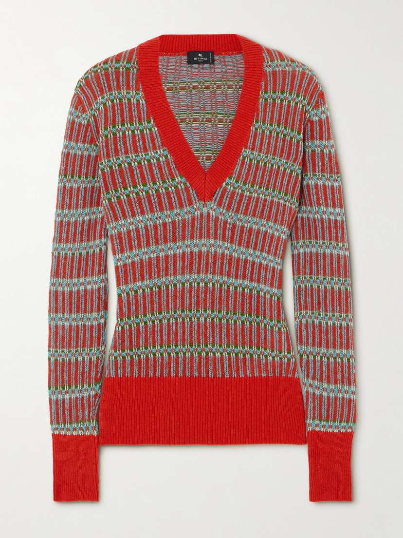 Etro Jacquard-knit Wool-blend Sweater