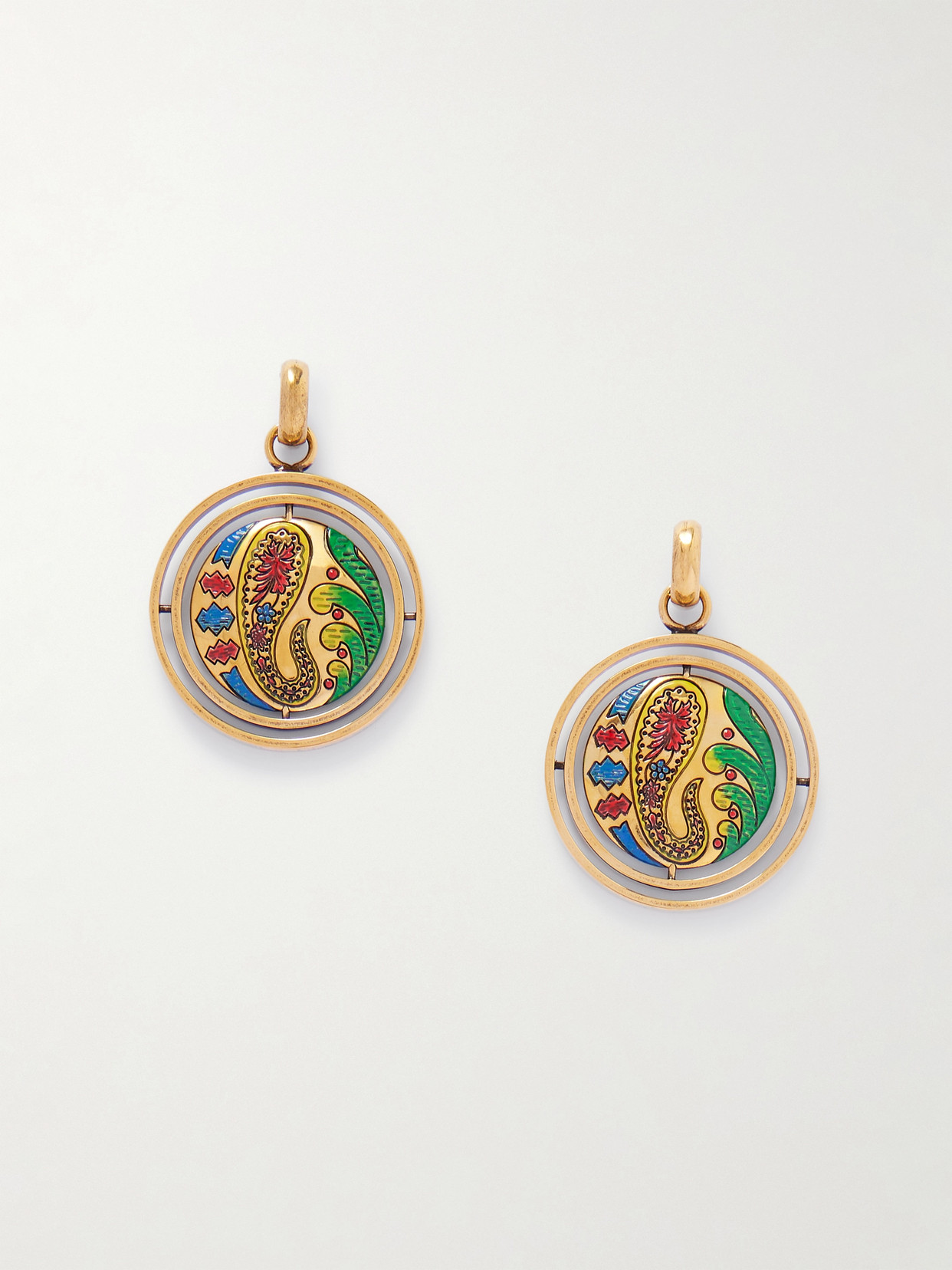 Etro Gold-tone And Enamel Earrings