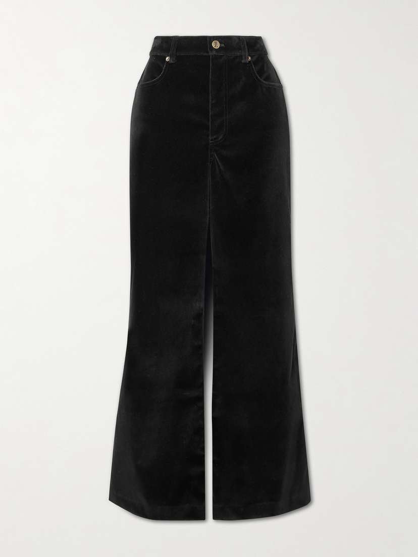 La DoubleJ Cotton-velvet Wide-leg Pants