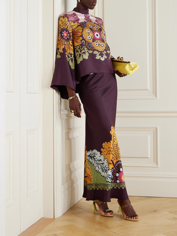 La DoubleJ Make An Exit printed silk-twill blouse