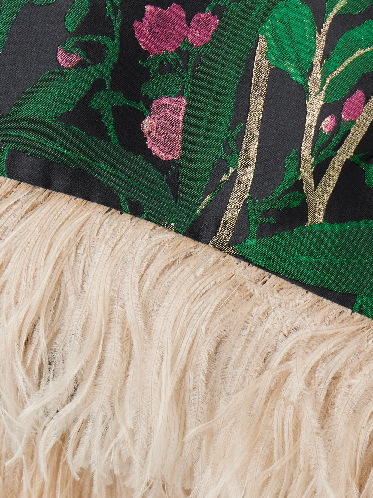 La Doublej Bamboo-print Top In Green