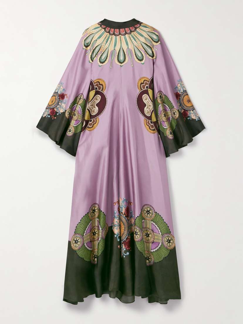 La DoubleJ Icon Magnifico Printed Silk-twill Maxi Dress