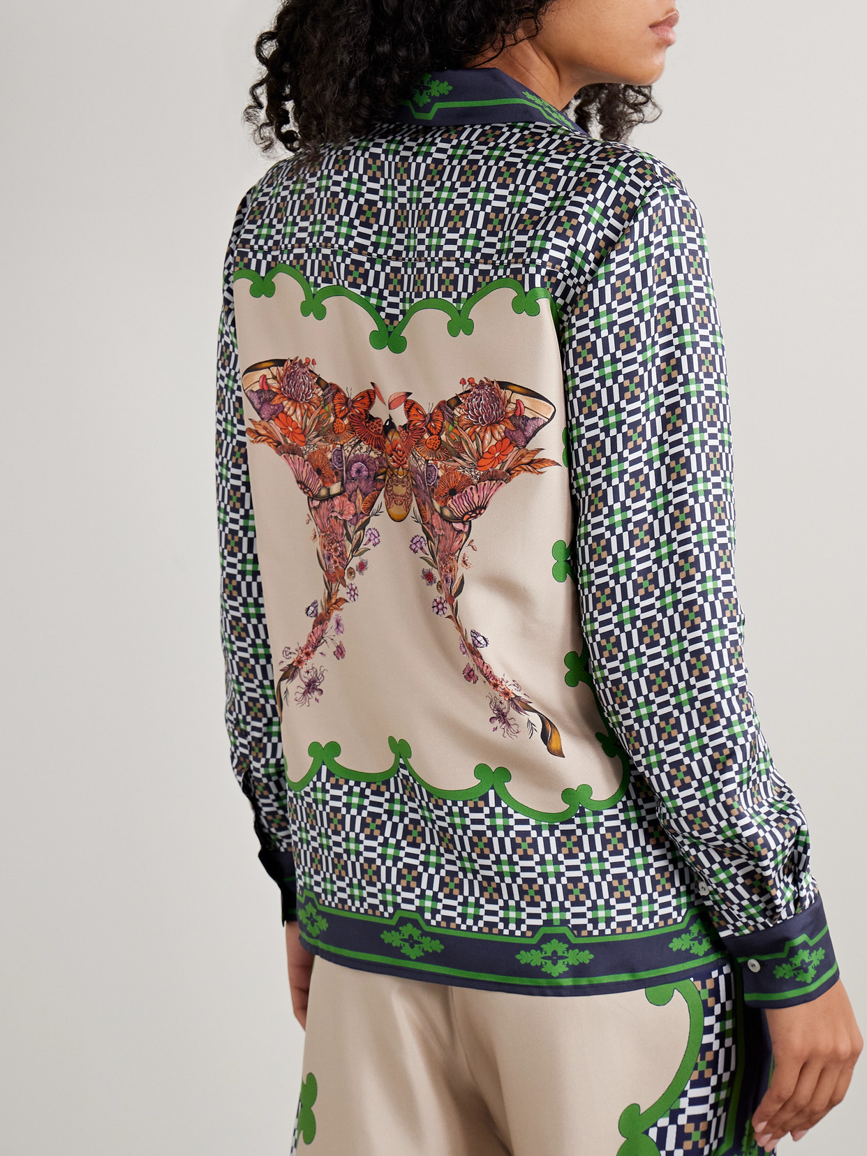 Icon Boy Printed Silk-Twill Shirt