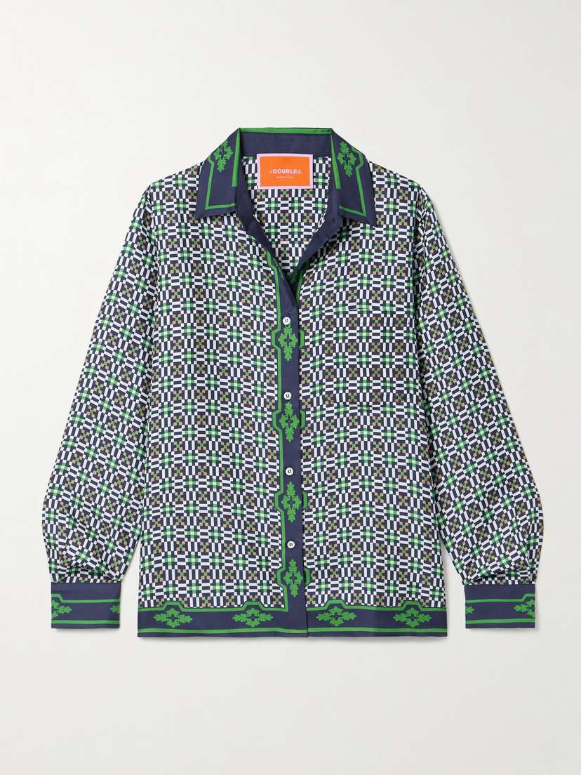 La DoubleJ Icon Boy Printed Silk-twill Shirt