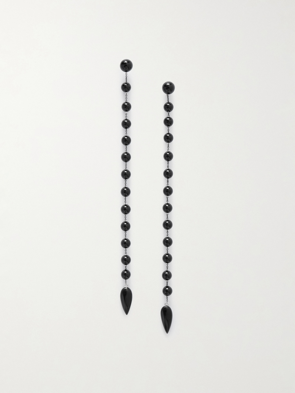 Sophie Buhai Phoenician Silver And Onyx Earrings In Black