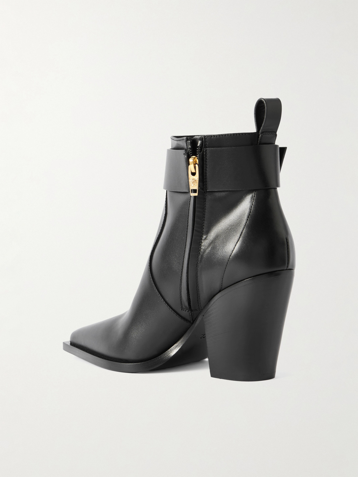 Embellished Leather Ankle Boots