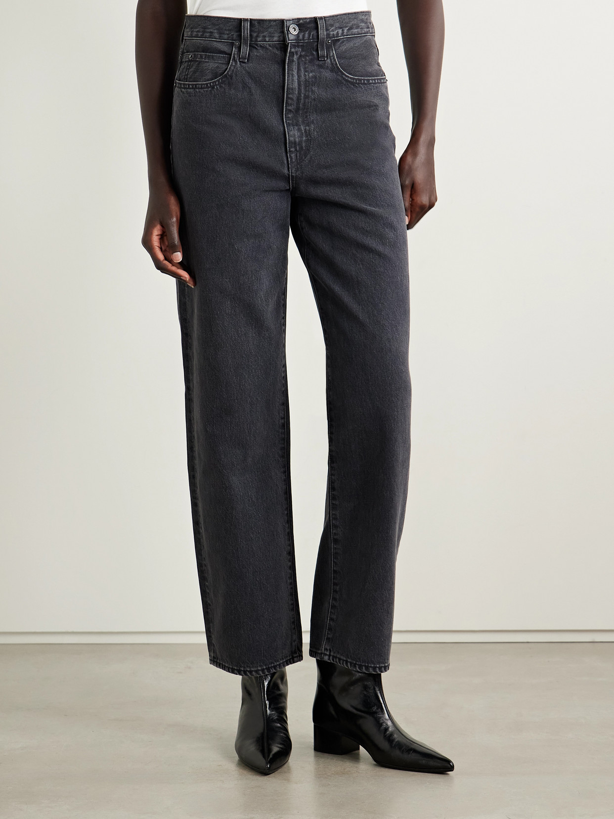 Slvrlake Koko High-rise Straight-leg Jeans In Black