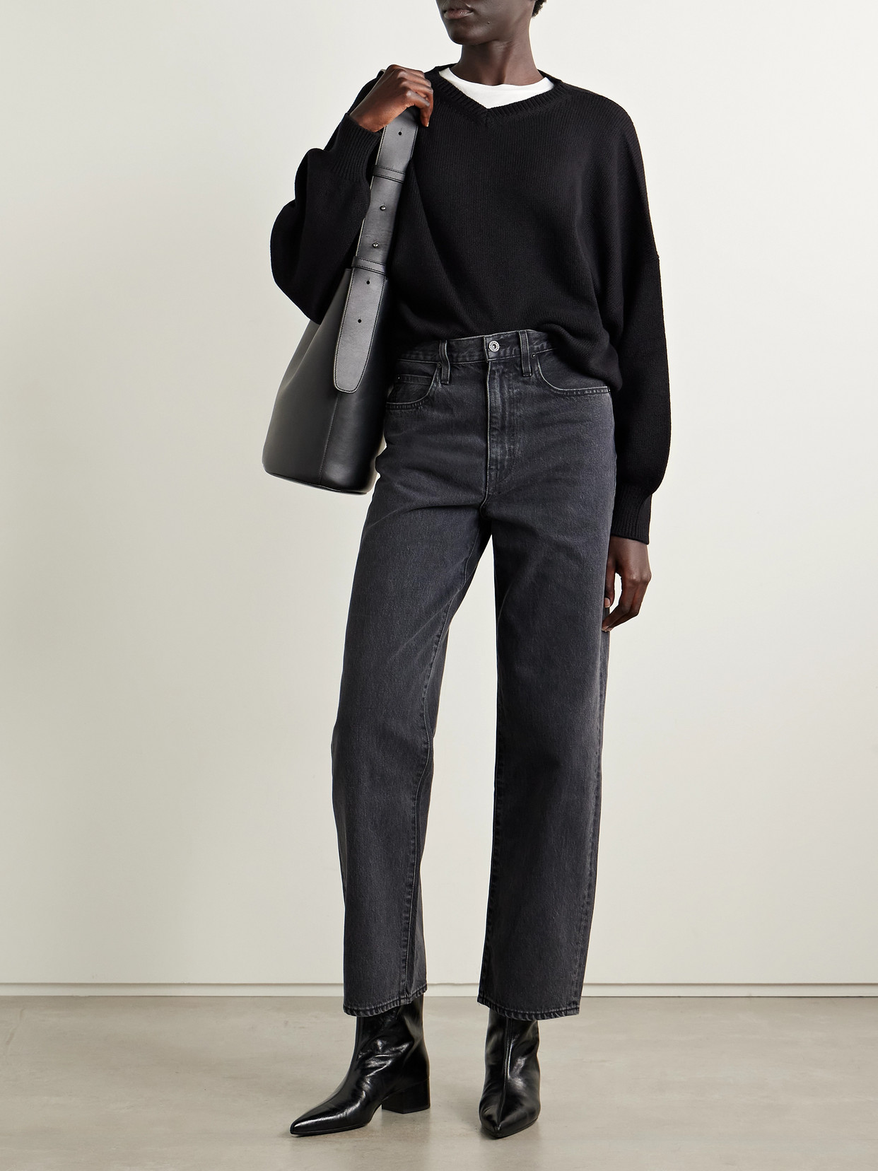 Slvrlake Koko High-rise Straight-leg Jeans In Black