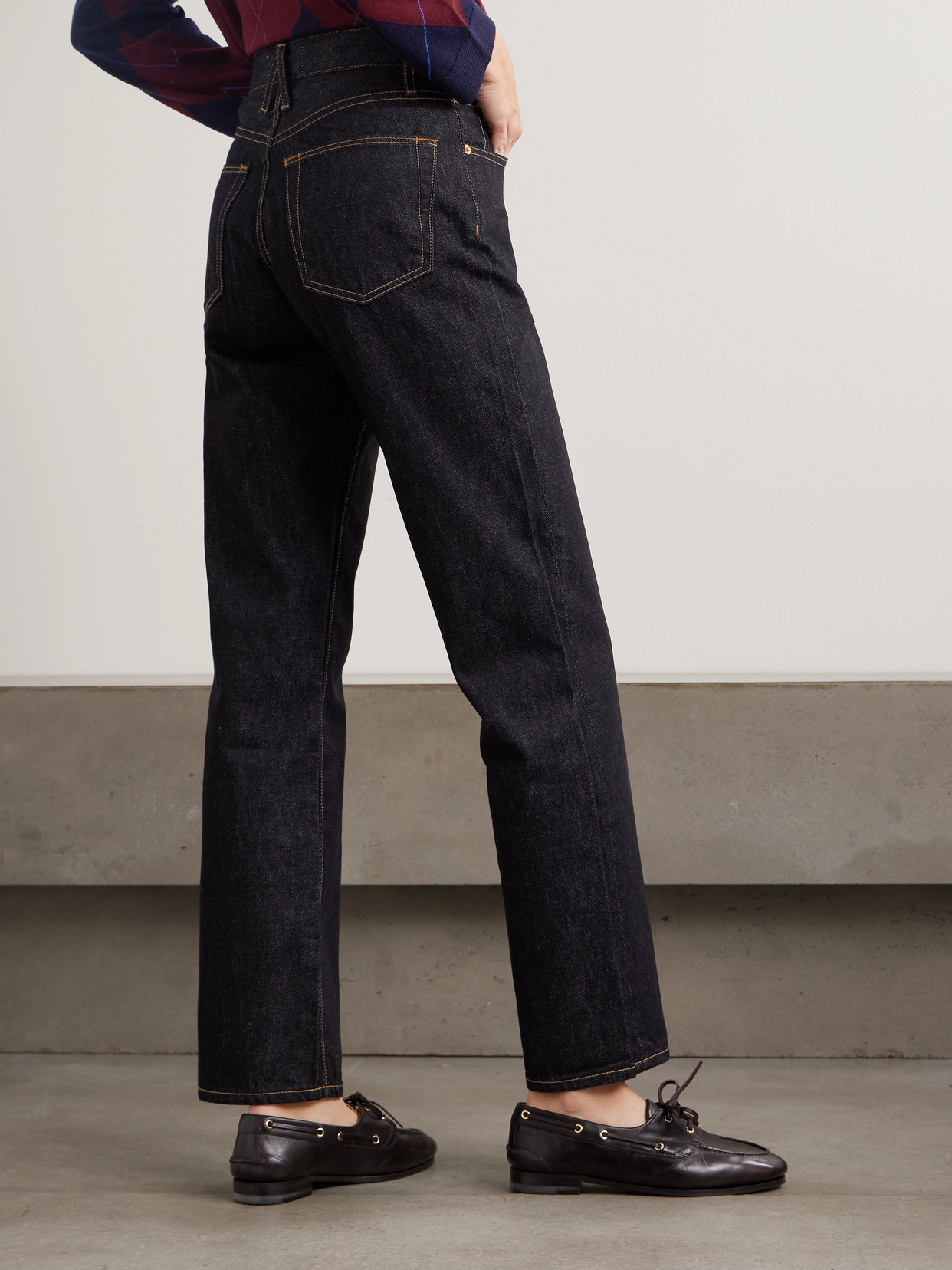 London High-Rise Straight-Leg Jeans