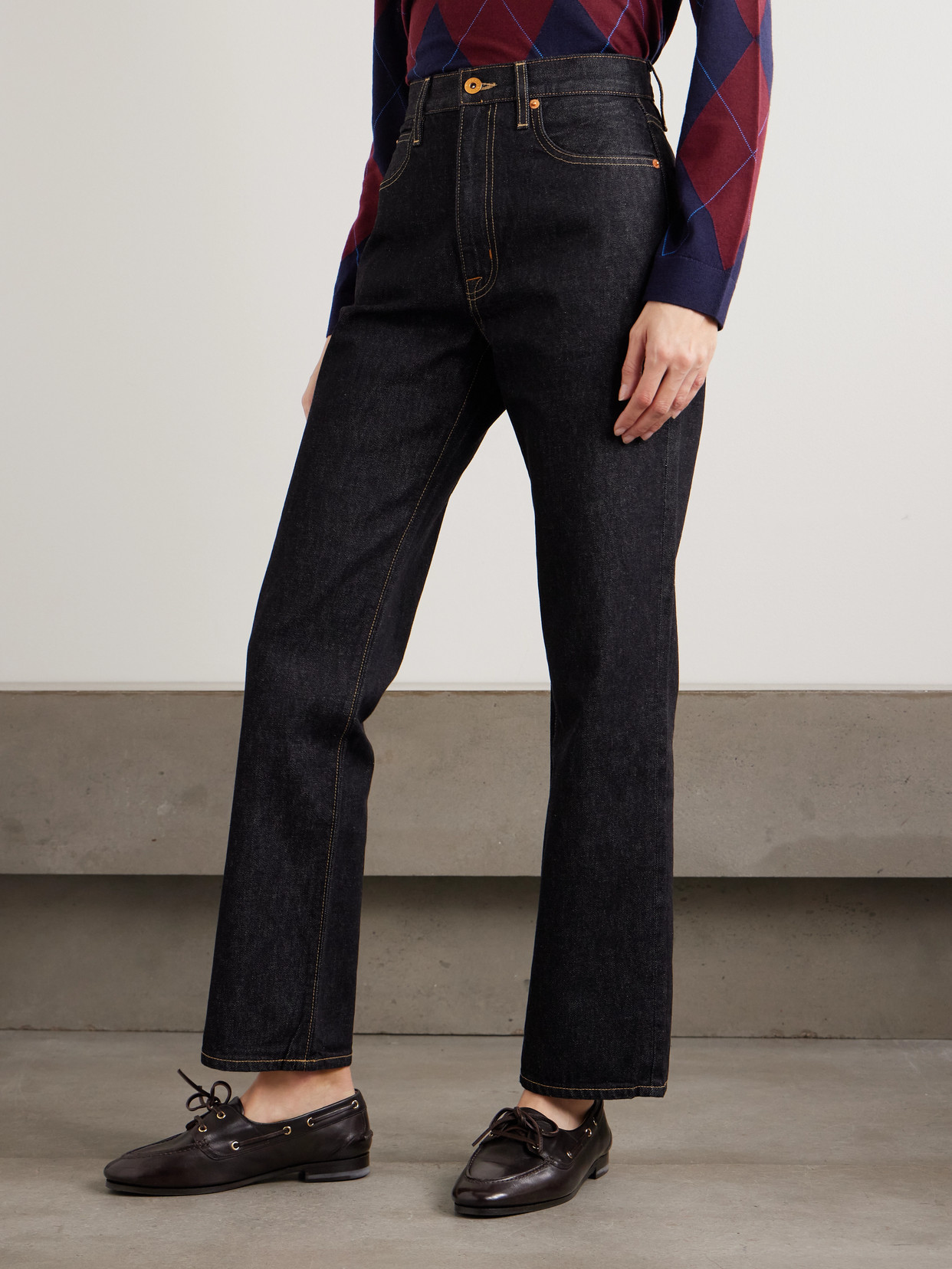 London High-Rise Straight-Leg Jeans