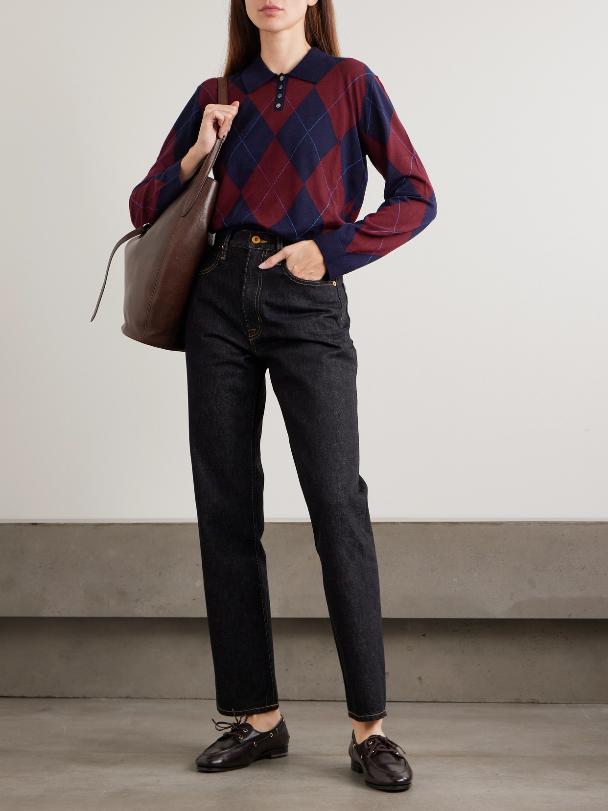 London High-Rise Straight-Leg Jeans