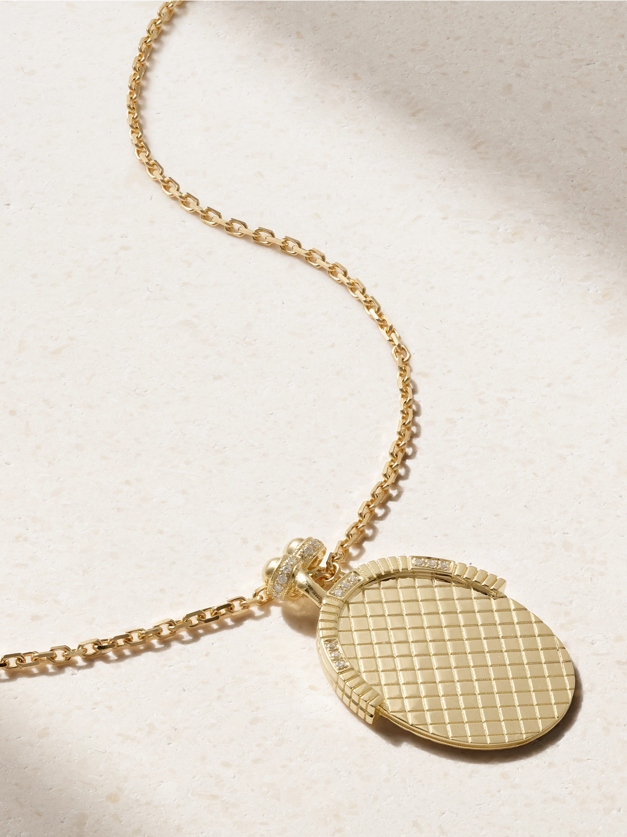 Yvonne Léon Minaudière Ovale 9 And 18-karat Gold Diamond Necklace