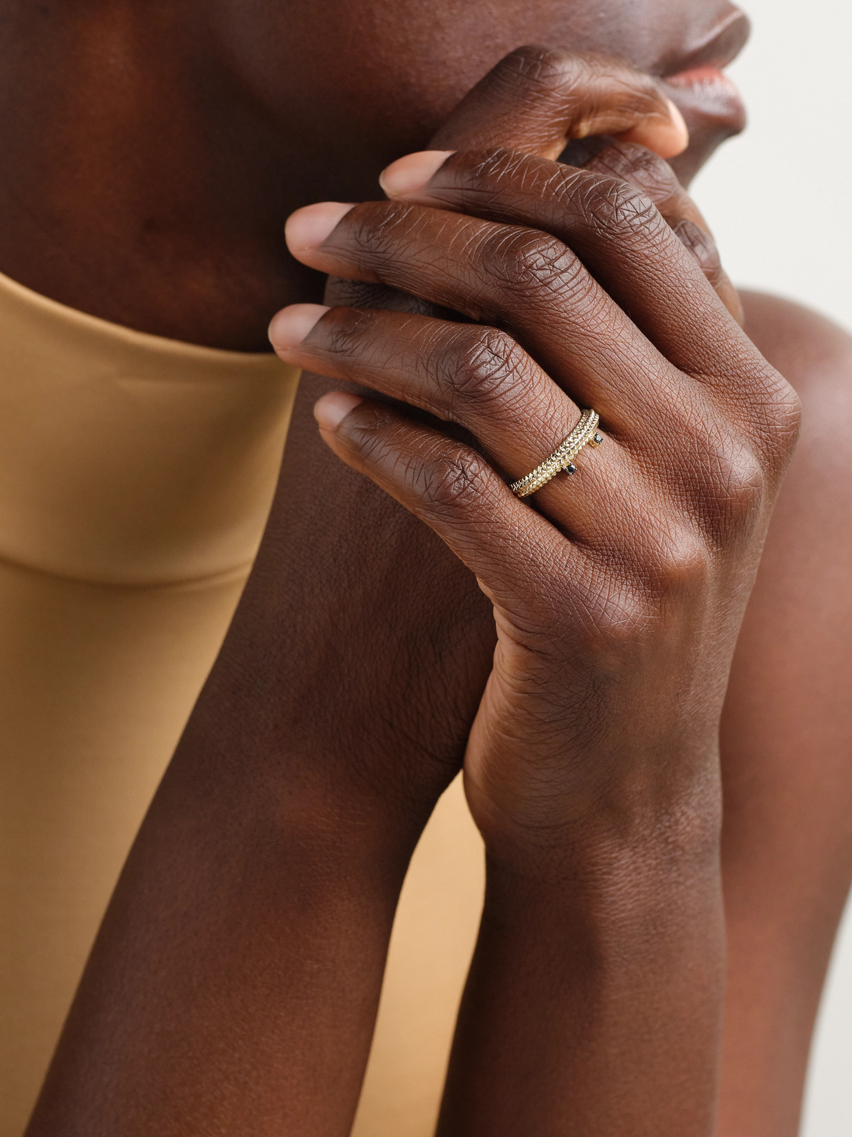 Yvonne Léon Alliance Crapaud 9-karat Gold Diamond Ring In Gold