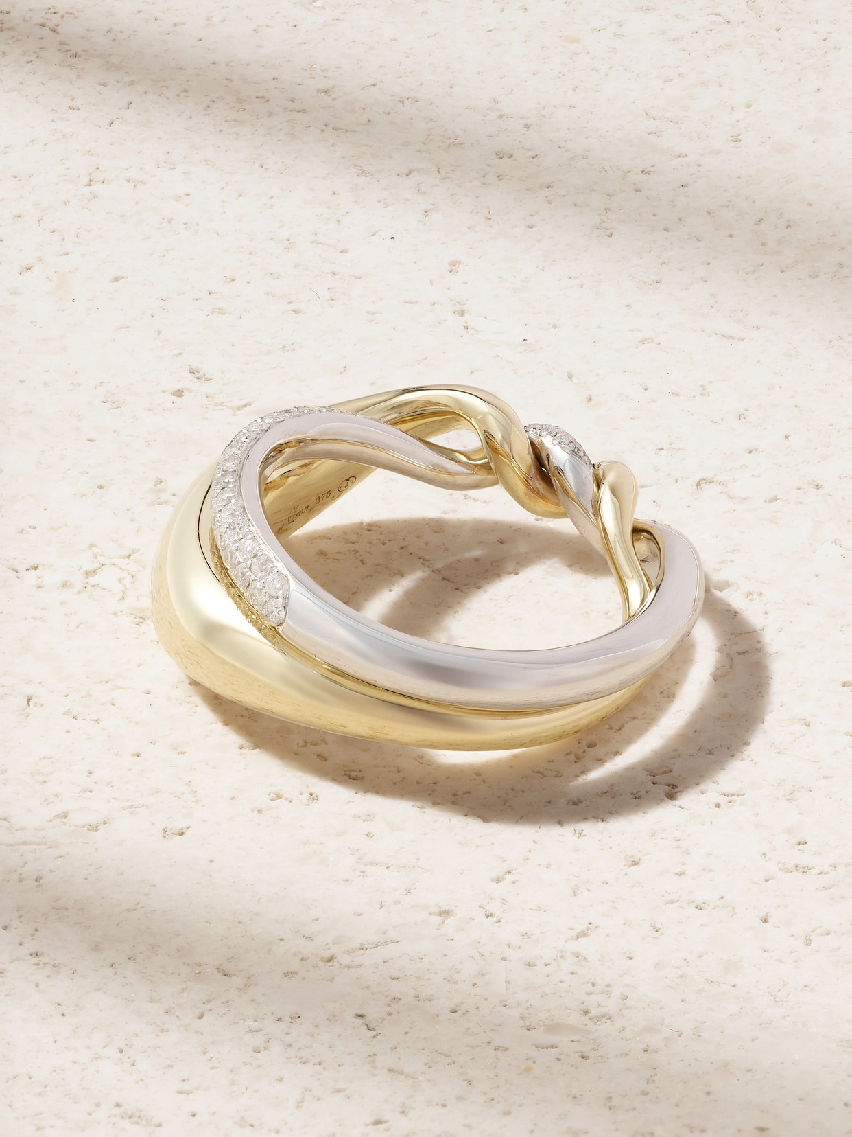 Yvonne Léon 9-karat Yellow And White Gold Diamond Ring