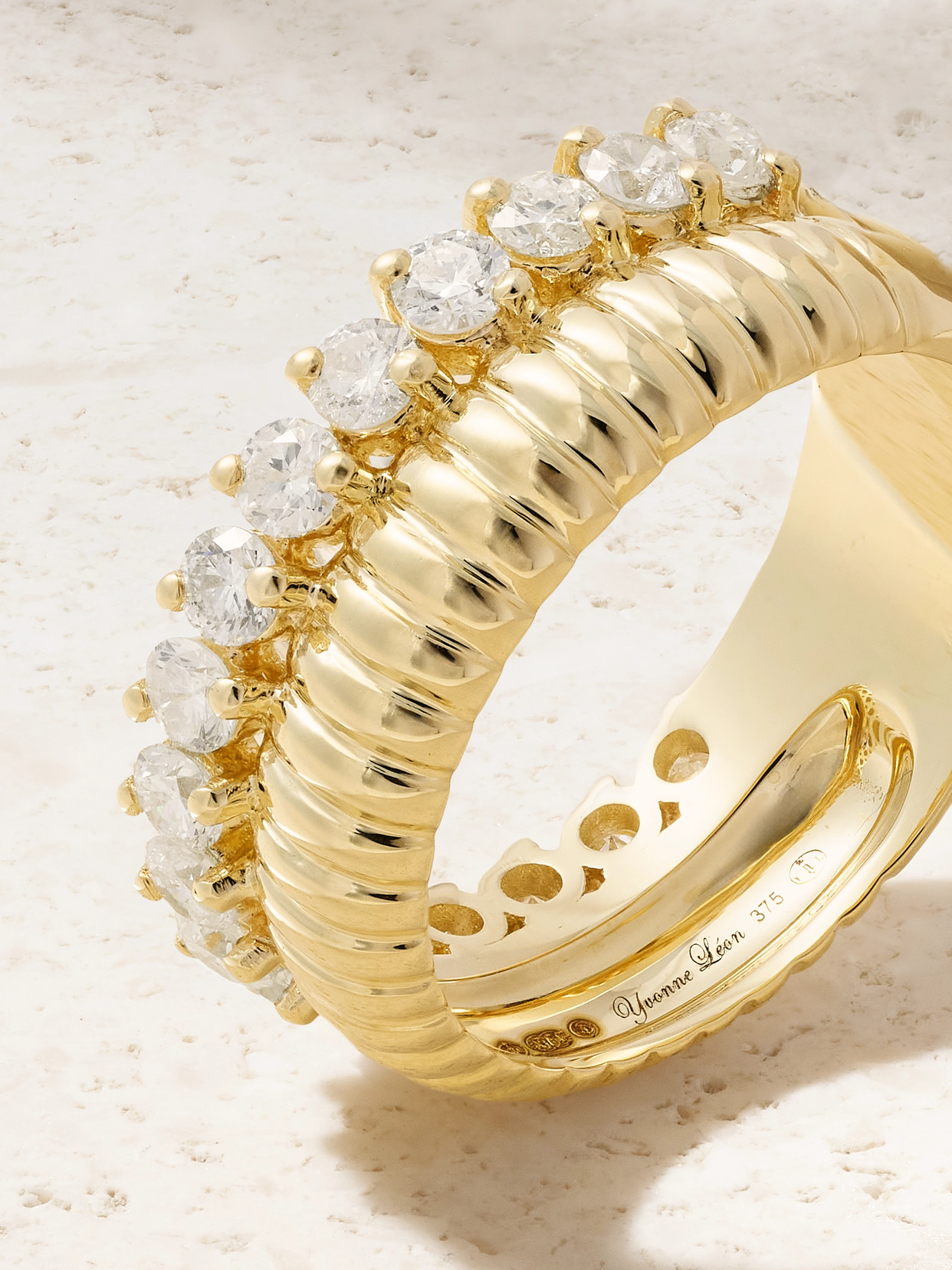 Yvonne Léon Bouée 9-karat Yellow And White Gold Diamond Ring In Gold