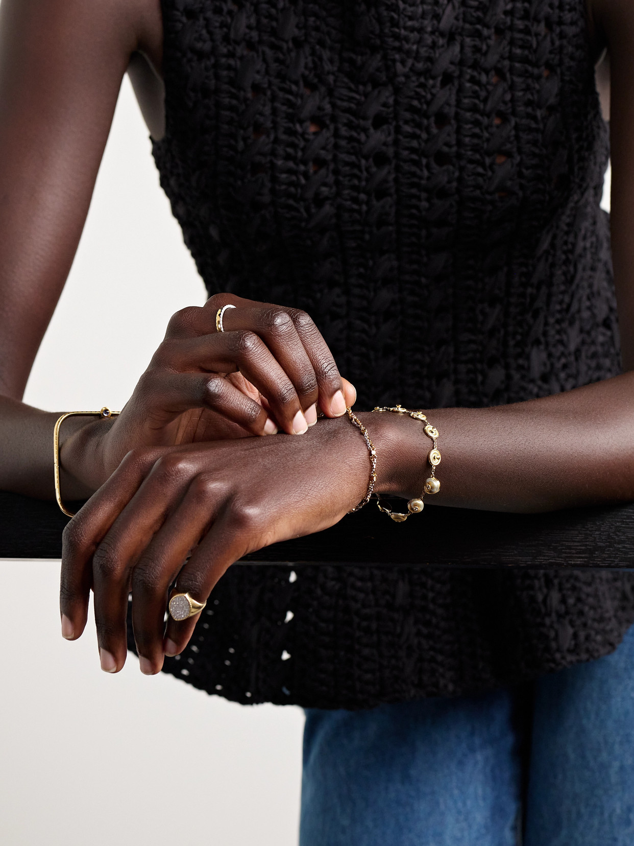 Yvonne Léon 9-karat Gold Diamond Bracelet In Gold