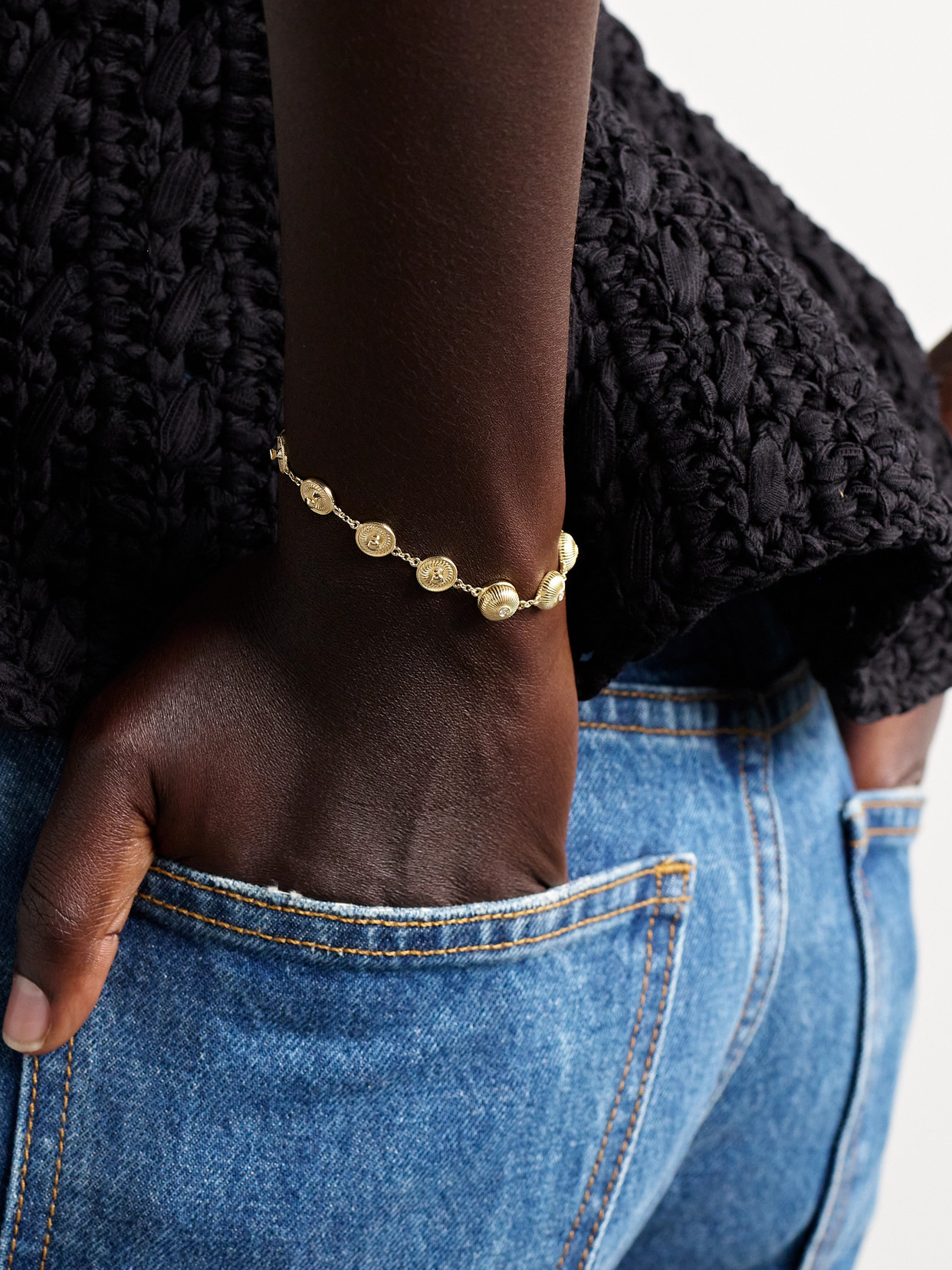 Yvonne Léon 9-karat Gold Diamond Bracelet In Gold