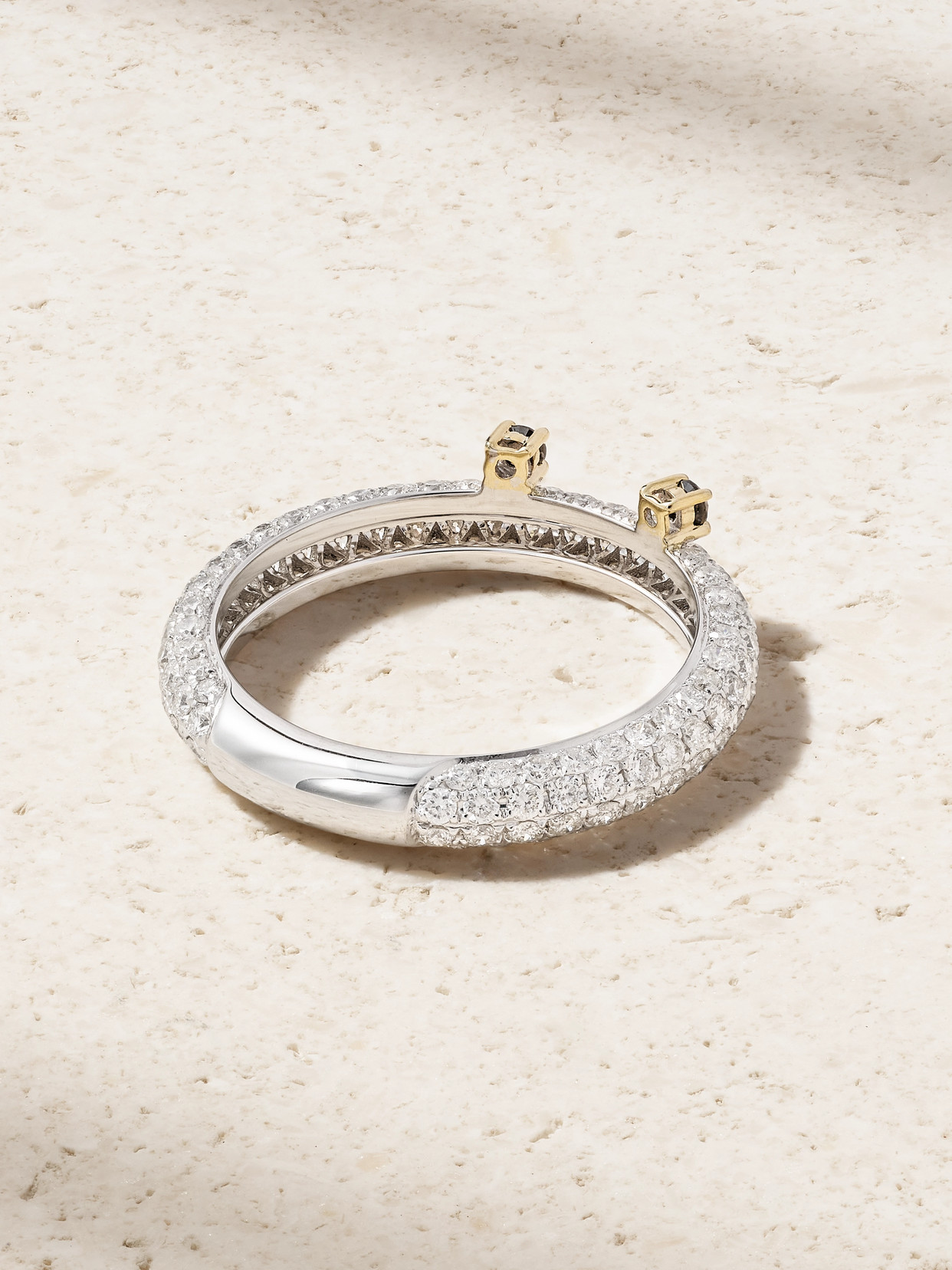 Yvonne Léon Alliance Crapaud 9-karat White Gold Diamond Ring In Gold