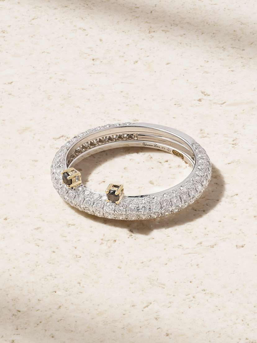 Yvonne Léon Alliance Crapaud 9-karat White Gold Diamond Ring