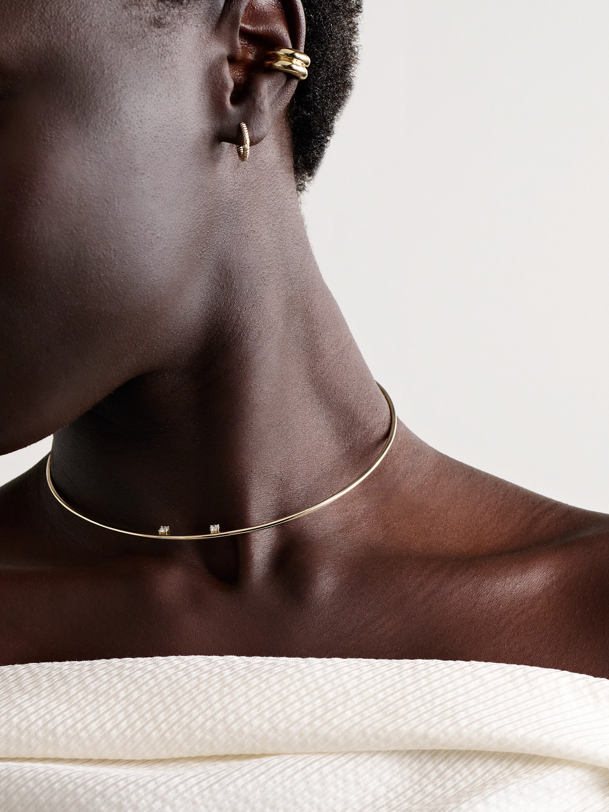 Yvonne Léon Crapaud 9-karat Gold Diamond Choker In Gold