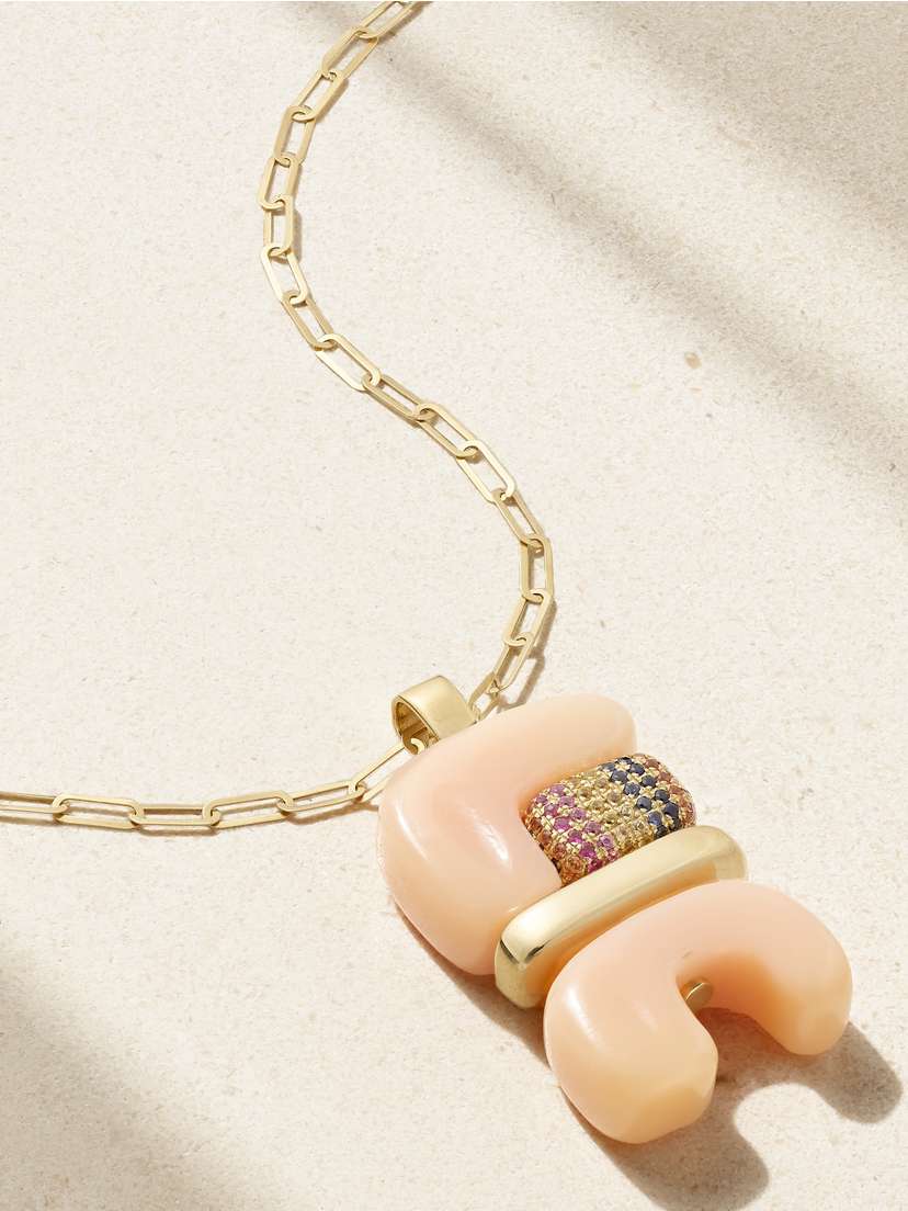 Joelle Kharrat Totem Gold, Opal And Sapphire Necklace