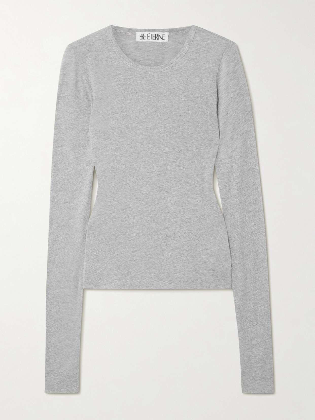 Éterne Cotton And Modal-blend Jersey T-shirt In Gray