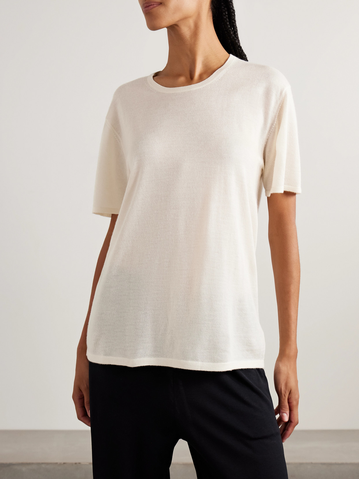 Éterne - Boyfriend Cashmere-Jersey T-Shirt