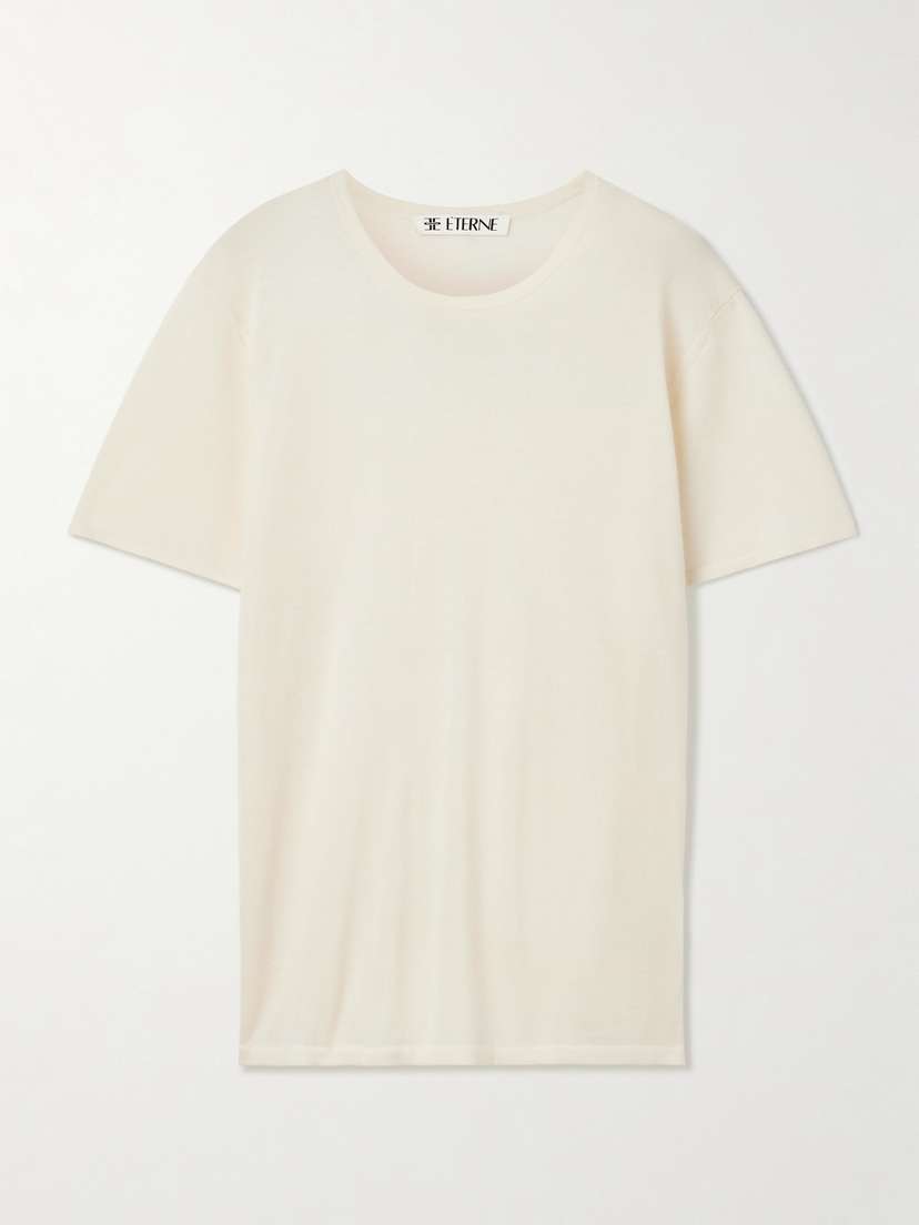 ÉTERNE Boyfriend Cashmere-jersey T-shirt