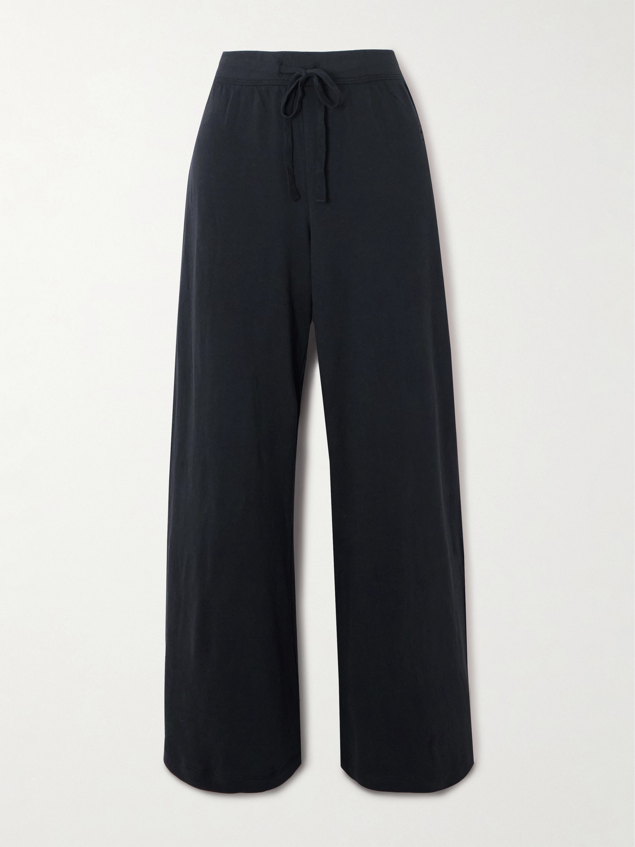 Éterne Wide-leg Cotton-jersey Sweatpants In Black