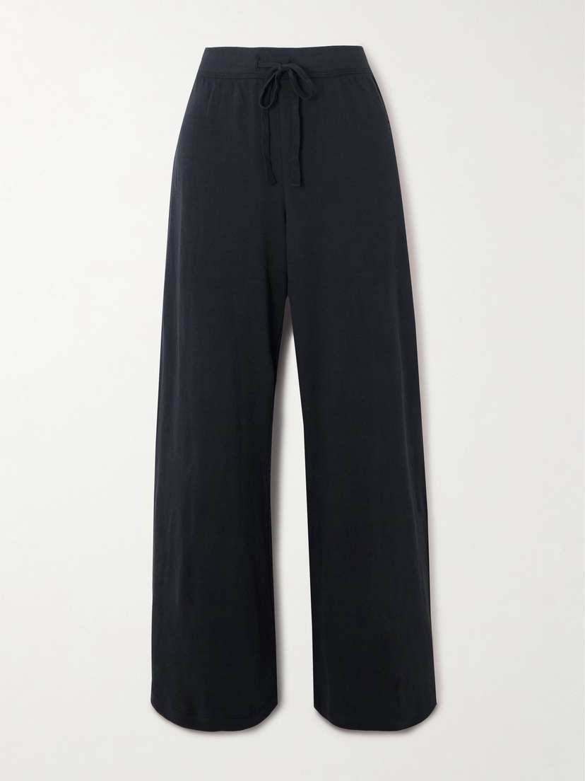 ÉTERNE Wide-leg Cotton-jersey Sweatpants