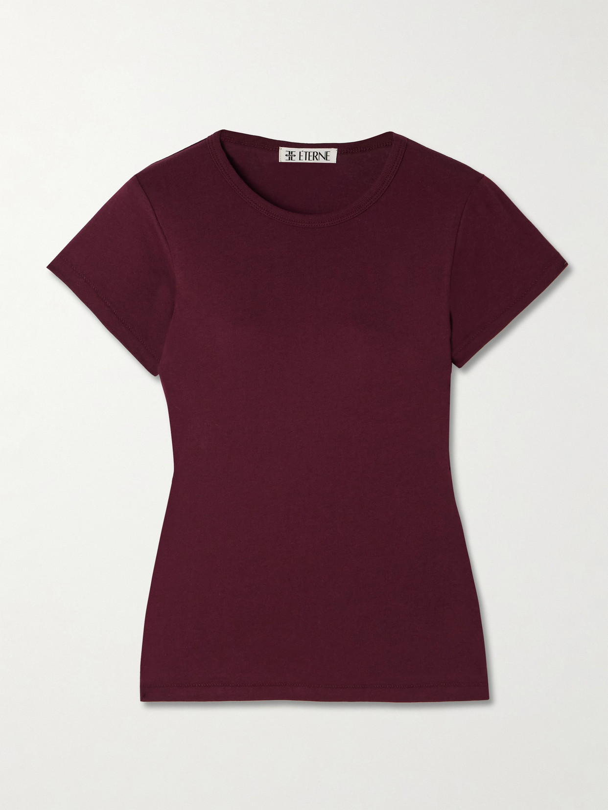 Éterne Baby Cotton And Modal-blend Jersey T-shirt In Burgundy