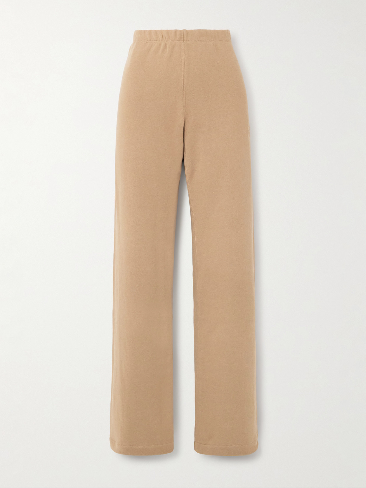 Éterne Embroidered Cotton And Modal-blend Jersey Sweatpants In Brown