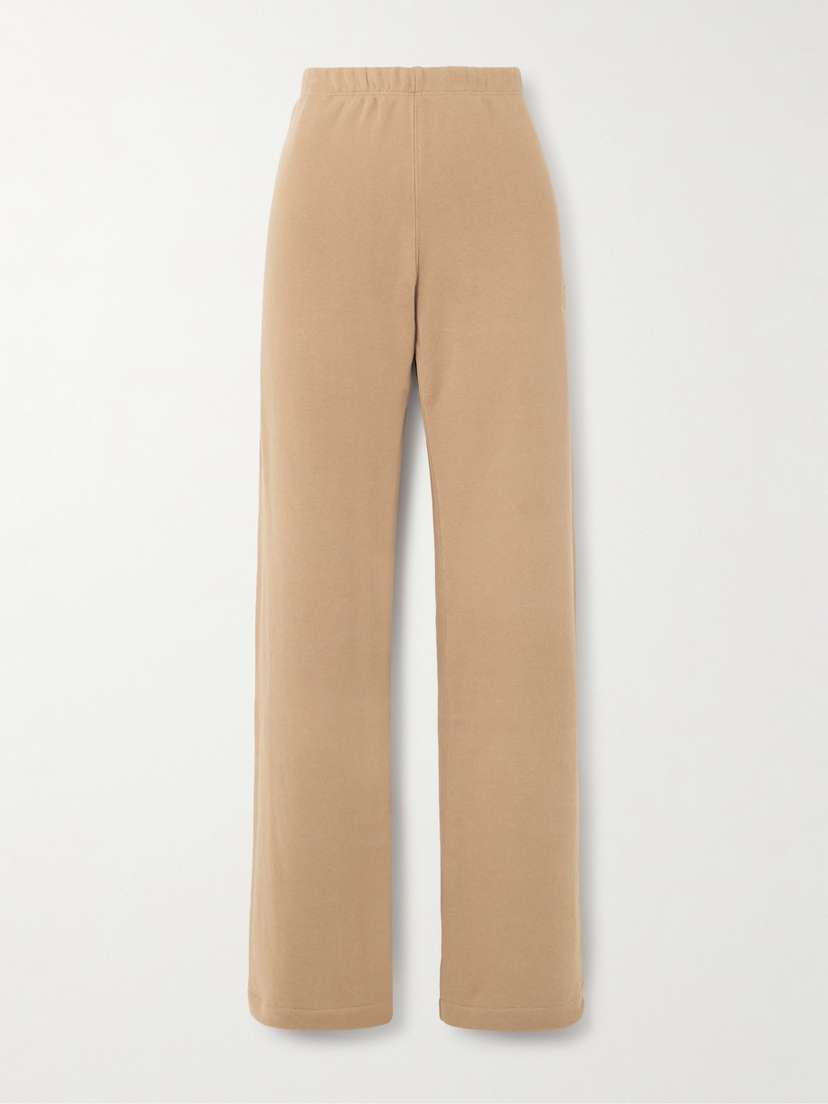 ÉTERNE Embroidered Cotton And Modal-blend Jersey Sweatpants