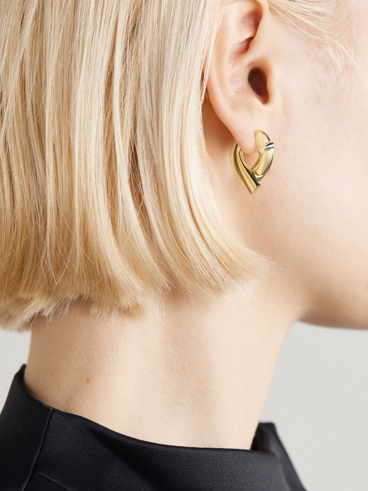 Tabayer Oera 18-karat Yellow And White Gold Hoop Earrings In Gold