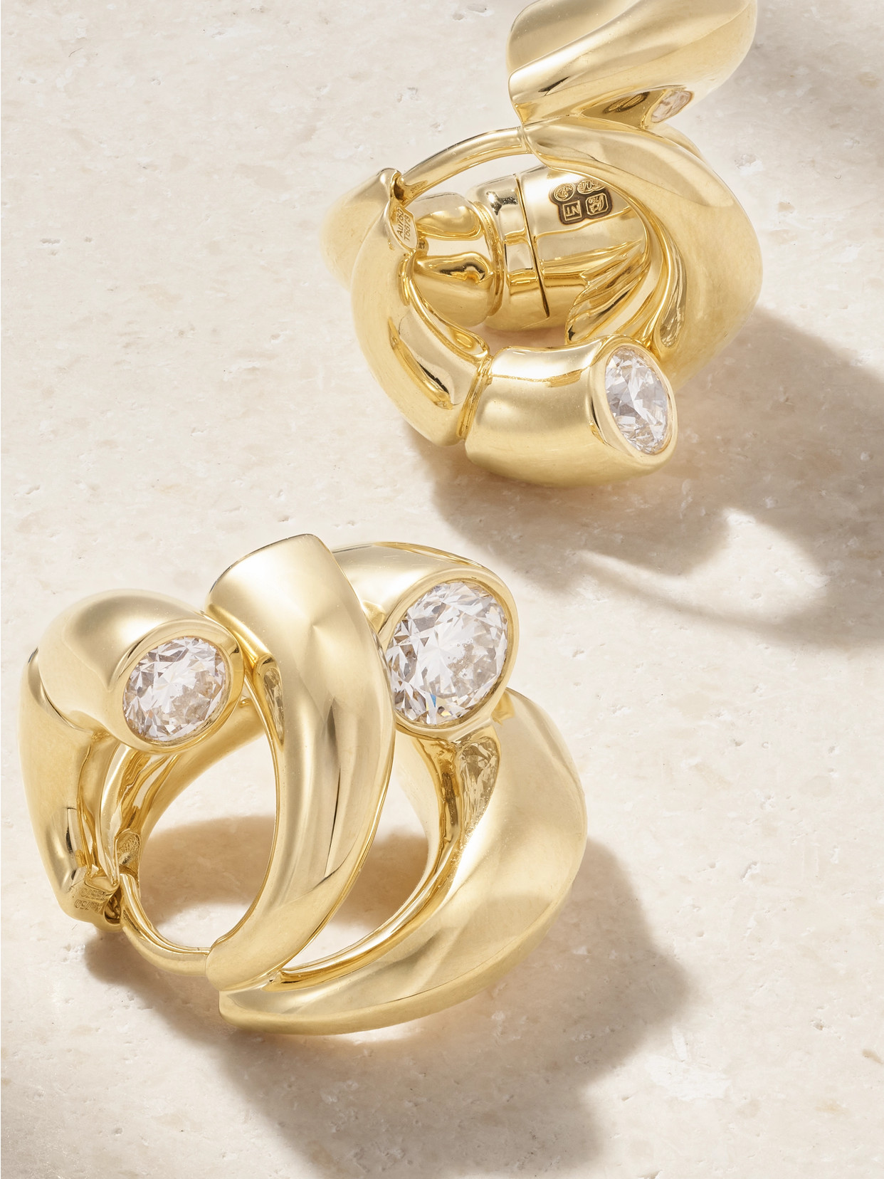 Tabayer Oera 18-karat Gold Diamond Earrings In Gold