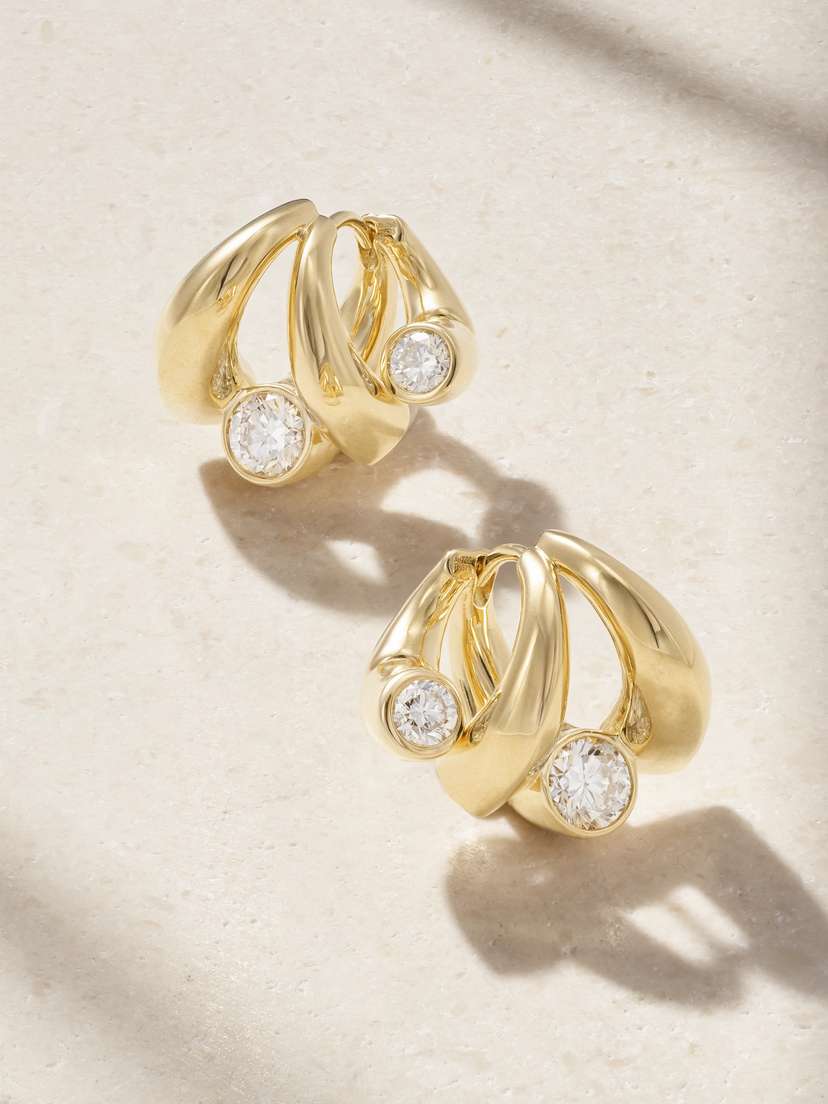 TABAYER Oera 18-karat Gold Diamond Earrings