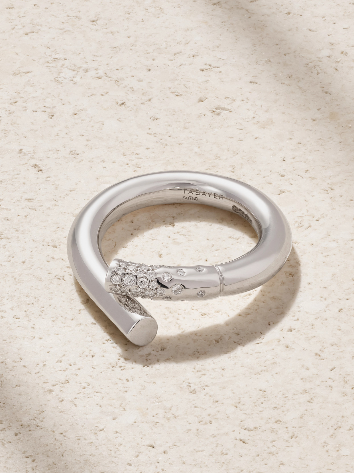 Tabayer Oera 18-karat White Gold Diamond Ring In Gray