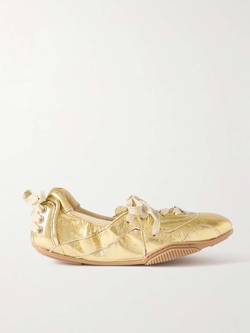 Acne Studios Metallic Leather Sneakers