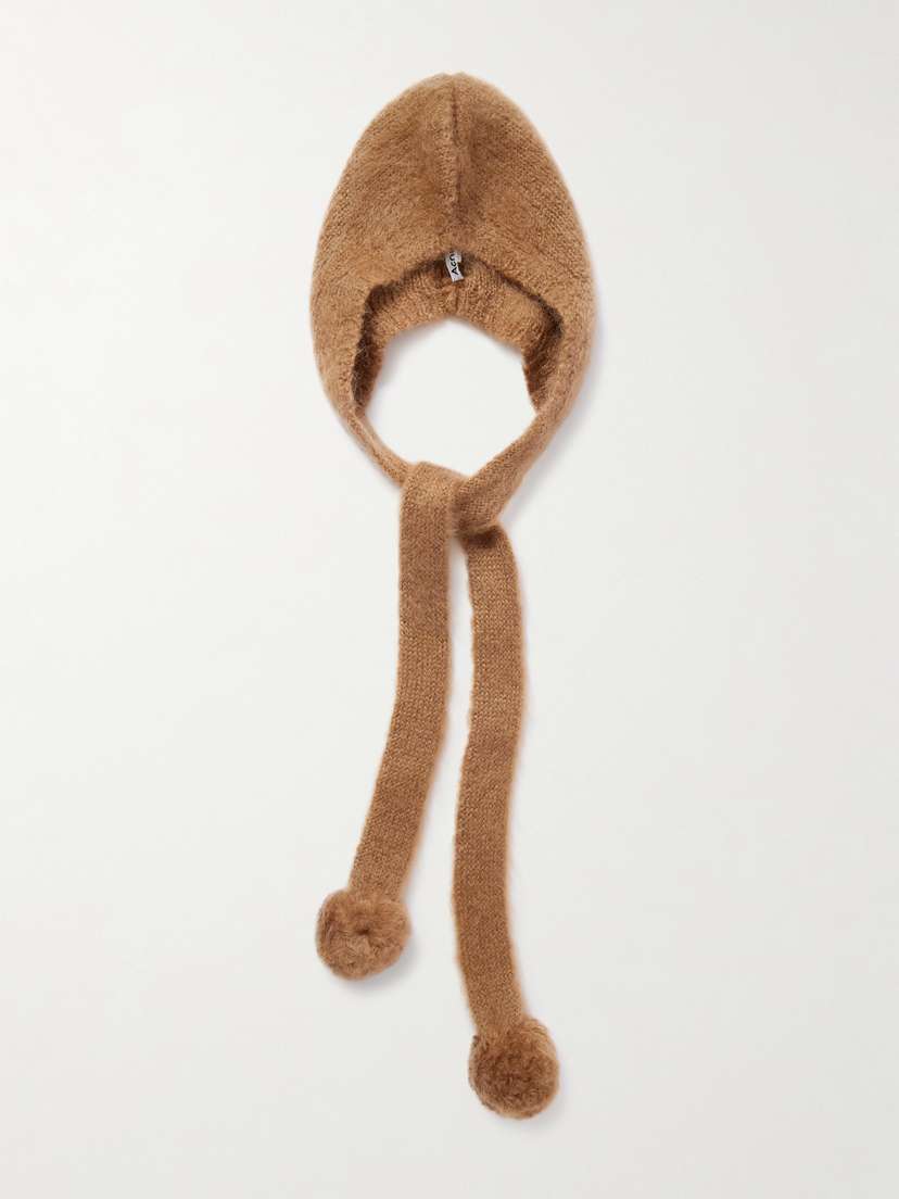 Acne Studios Tie-detailed Mohair And Wool-blend Hood