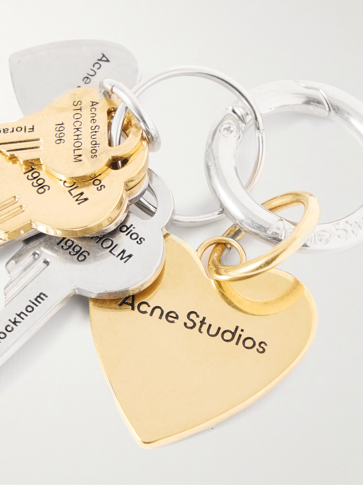 Acne Studios Charm Keychain In Gold