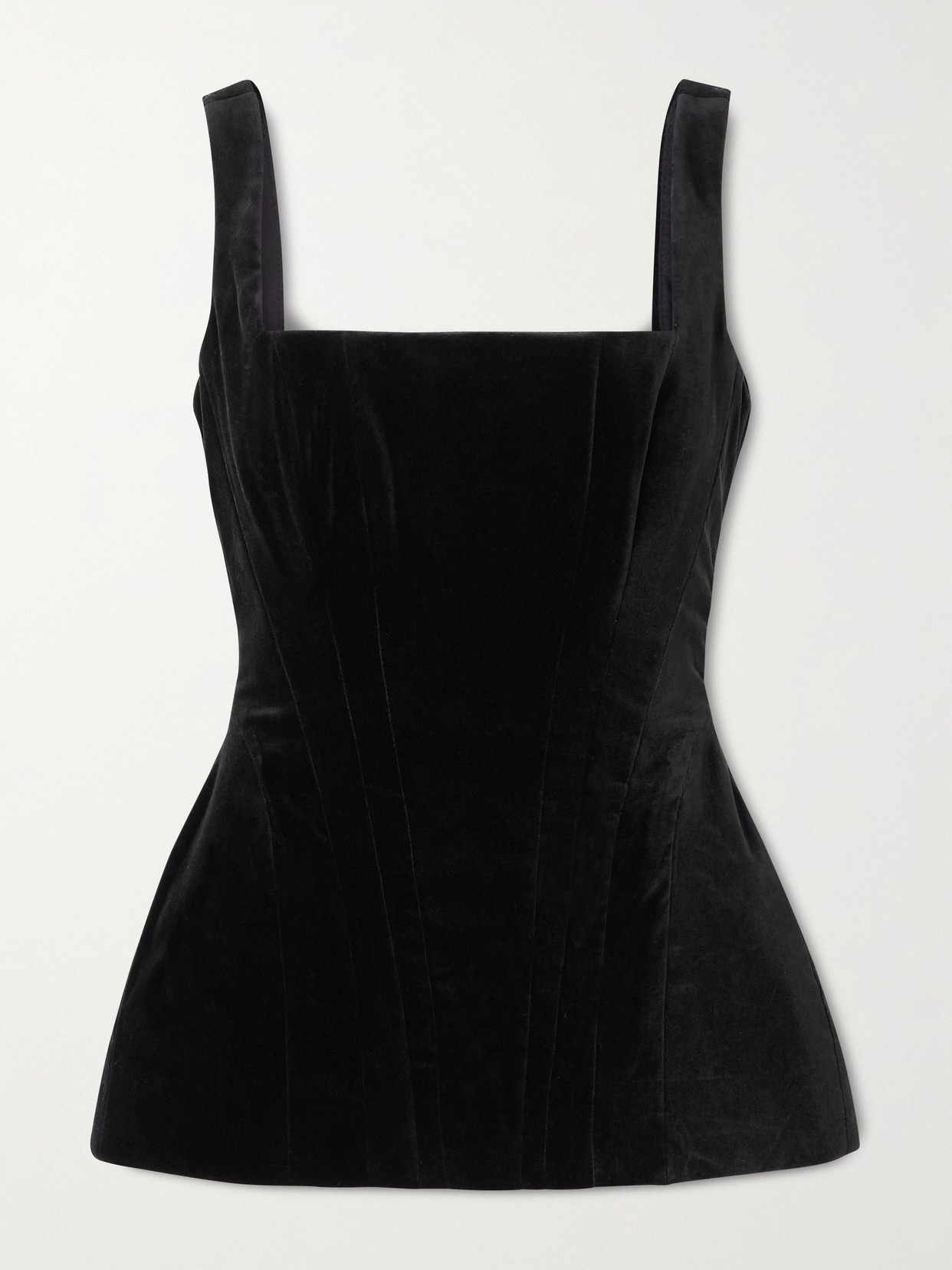 Costarellos Cotton-velvet Blouse In Black