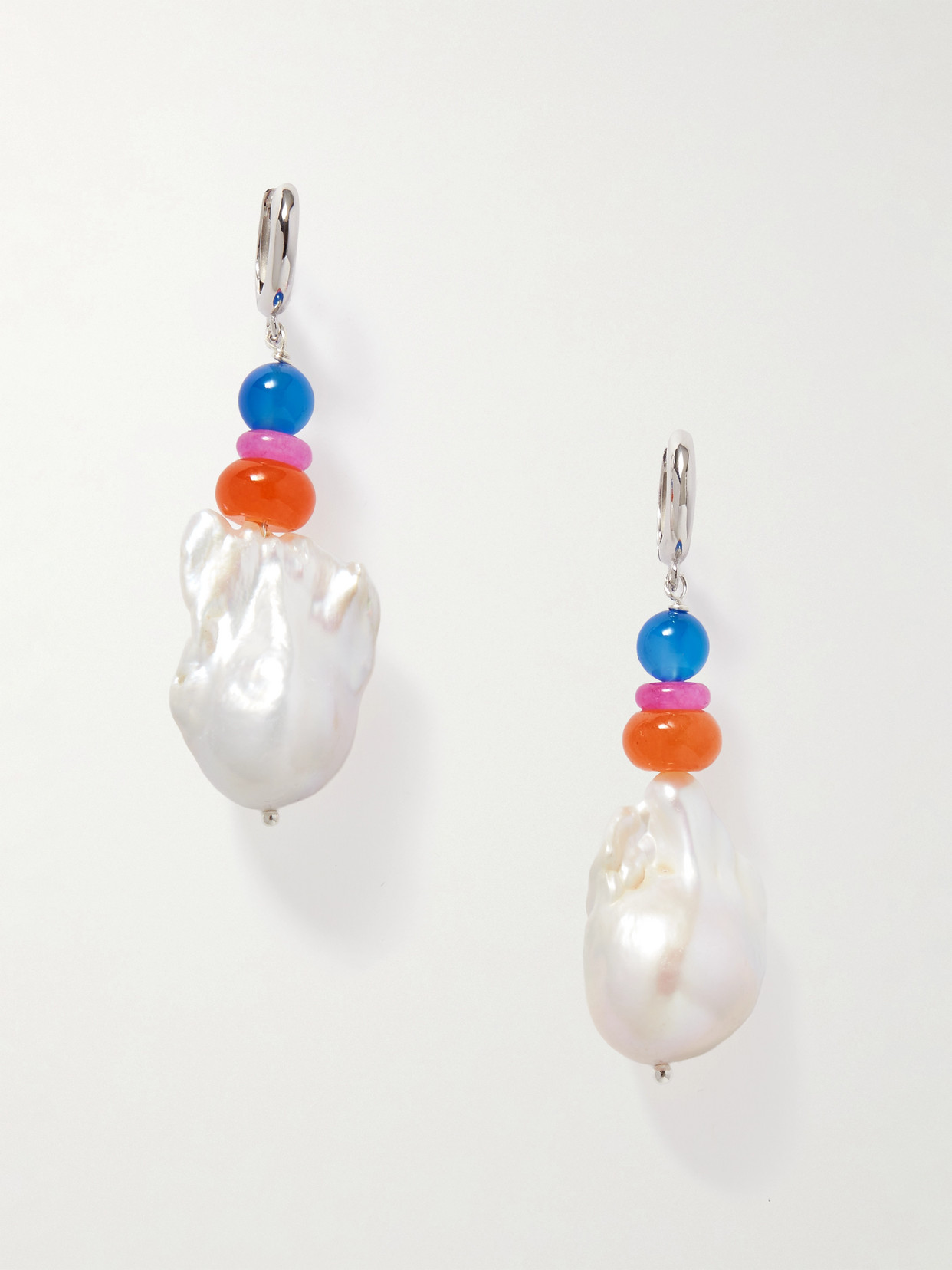 Gohar World Turkish Delight Silver Multi-stone Earrings