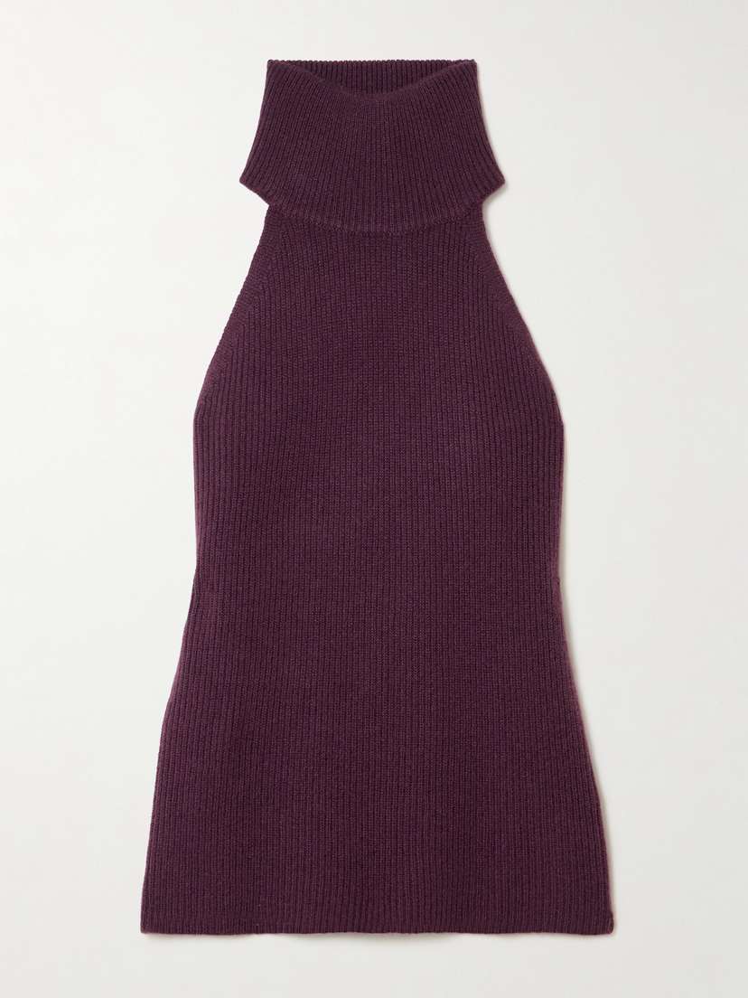 Lisa Yang Freya Ribbed Cashmere Turtleneck Tank