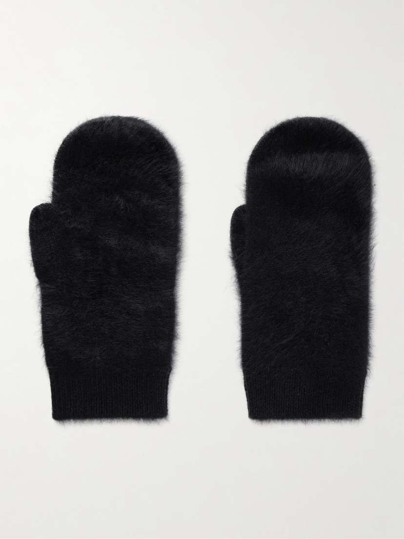 Lisa Yang Brushed-cashmere Mittens