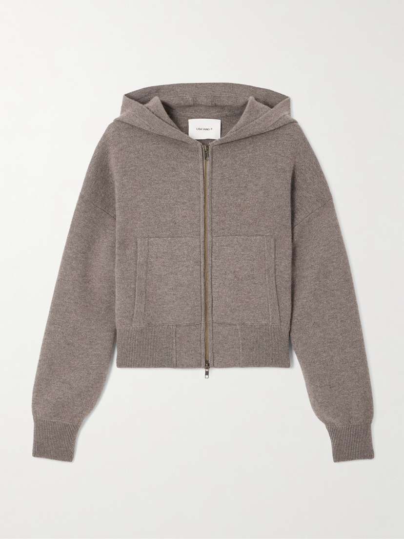 Lisa Yang Lilia Cropped Cashmere Hoodie