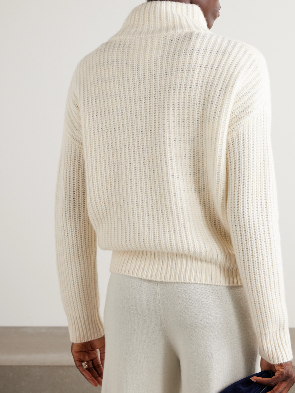 Julina Ribbed Cashmere Turtleneck Sweater
