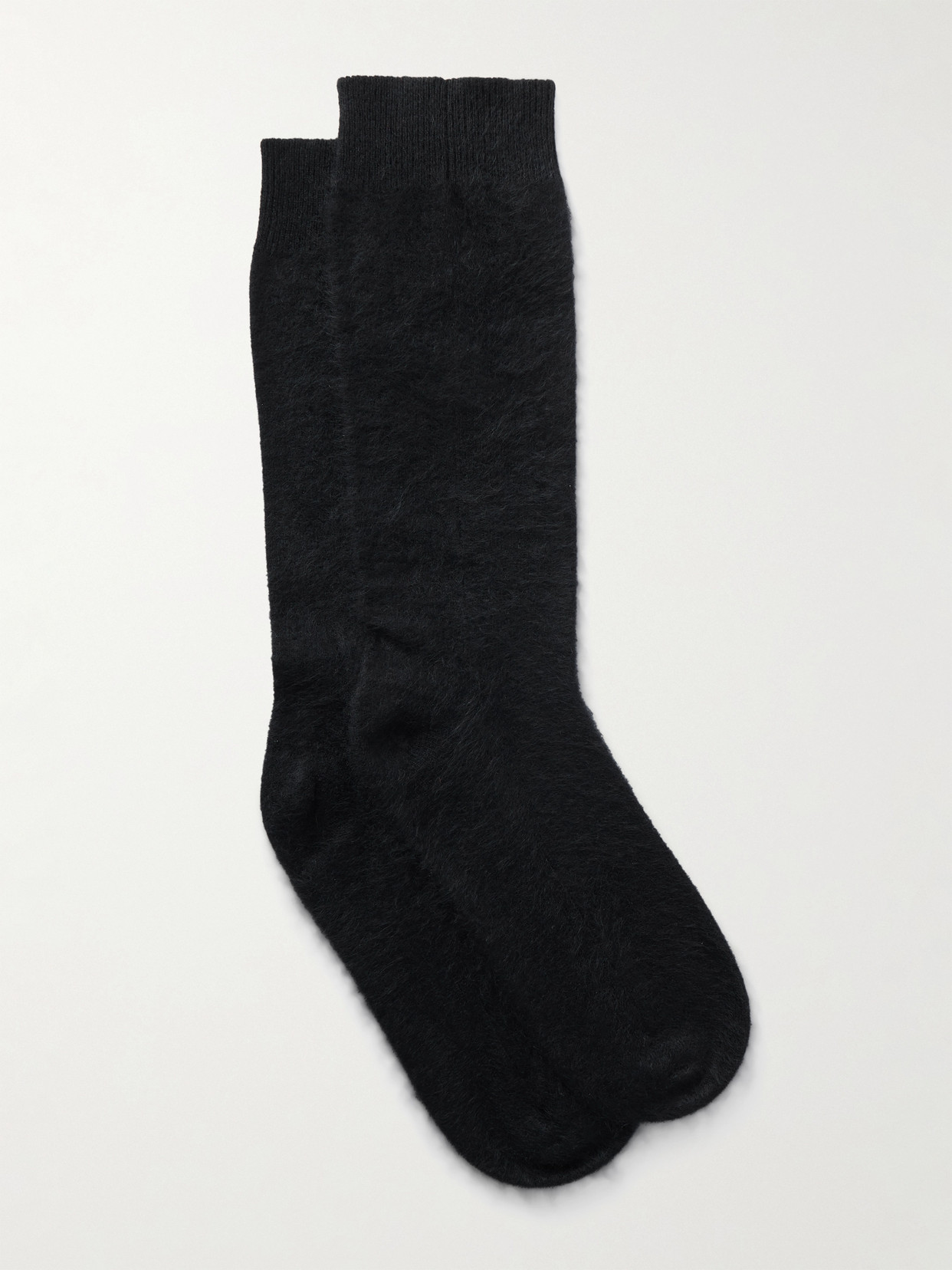Lisa Yang Brushed-cashmere Socks In Black